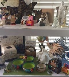 butterflies, fish, angels, turtles, Mexican pottery