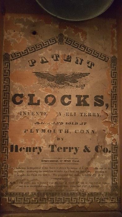 Inside of Henry Terry clock