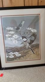 Mockingbirds by Ray Harm, December 1980 release, 1000 signed & numbered, 24" x 20" plus frame size