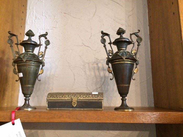 pair of antique urns