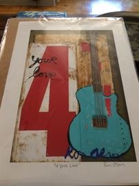 Ron Olsan poster signed   "4 Your Love"