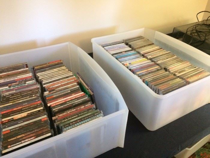 large collection of cd's
