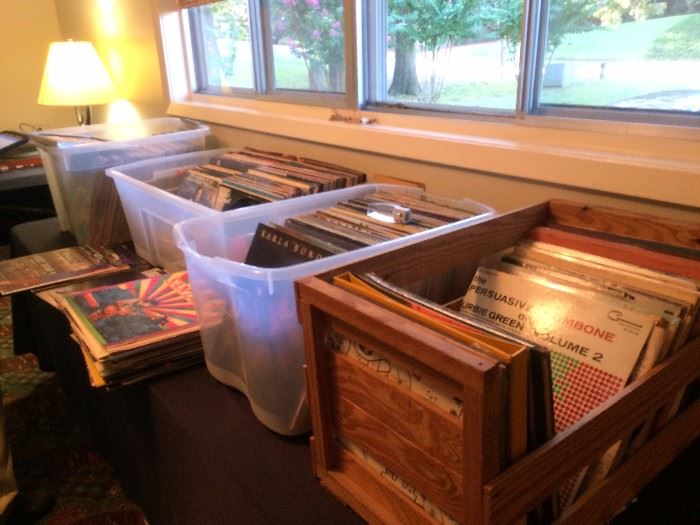 large collection of records