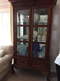 Walter E Smithe Curio Cabinet with 3 shelves, 2 drawers 82H x 45W x 18D BUY it NOW $320