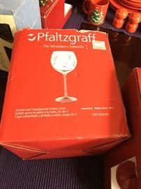 Pfaltzgraff Christmas Glasses NIB sets
