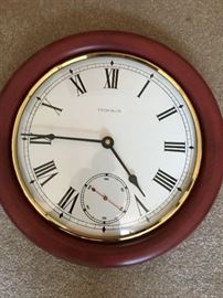 Ethan Allen Heavy Cherry wood clock, battery operated
