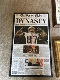 Boston Globe article of 3rd Superbowl win in 3 years 2/7/2003