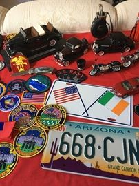Veterans Patches and Collectible cars and motor cycles