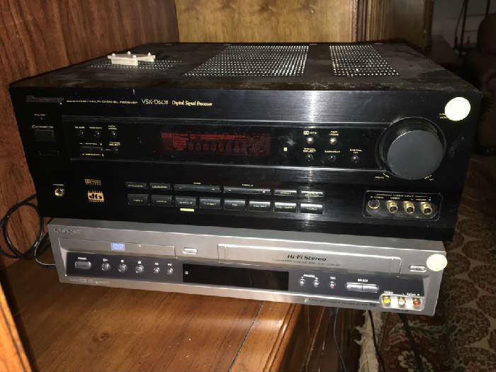 Pioneer Reciever and Sony DVD VHS player
