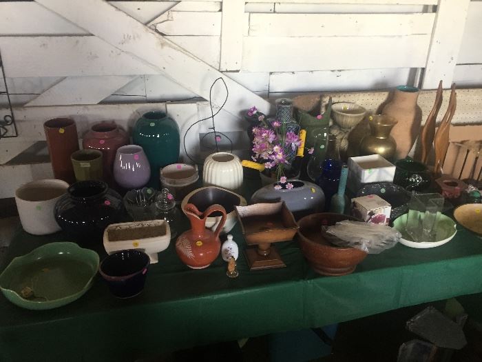 100's of vases, plates, carafes jar, pots