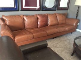 Large leather sofa