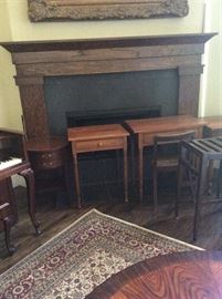 Various side tables and barstools, rug for sale too