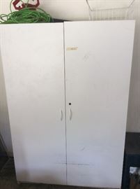 White storage cabinet (all tools inside)