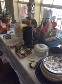 More home decor, plates, bowls, vases, baskets etc...