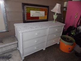 WICKER DRESSER