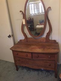 Antique dresser & mirror