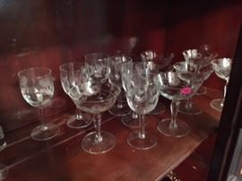 Crystal wine glasses