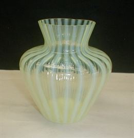 Old iridescent glass vase