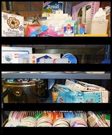 Sampling of the hundreds of sewing notions including ribbon, bindings, needle threaders, snaps, braiders and scissors