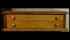 Two drawer spool cabinet