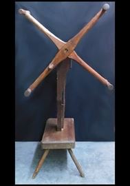 Antique wooden spool winder
