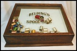 Beldings wooden spool silk cabinet
