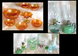 Carnival glass, kerosene lamps, hobnail, cut glass and more.
