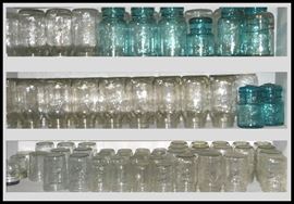 Many canning jars and lids