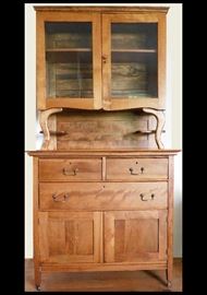 Wooden China closet/hutch