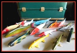 Fishing Decoys and tackle box