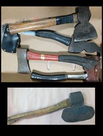 Hatches and axes including a campers axe and hatchet made by Spacecraft