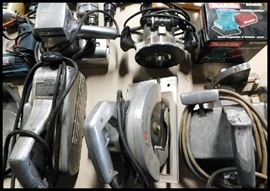 Tools including Skilsaws and sanders from Makita, GE, Craftsman and more