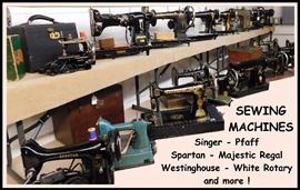 Sewing machines Singer, Pfaff, Spartan, Majestic Regal, Westinghouse, White Rotary and more