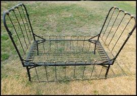 Child sized iron bed frame and springs