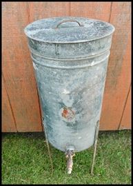 Outdoor galvanized water tank