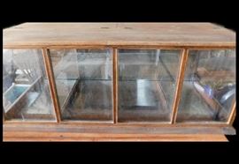 Oak and glass Biscuit Cabinet