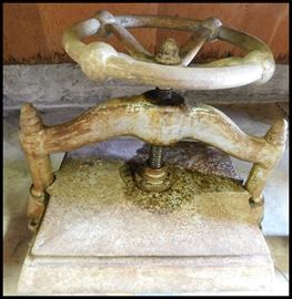 Book binder press. It must weigh more than 250 pounds. Bring strong help!!!