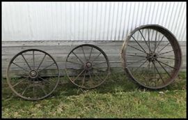 Antique iron wheels
