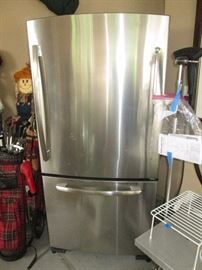 GE 23.2 CF FRIG 31" DEEP X 33" WIDE X 68 TALL MODEL GDE23ESEARSS 2 YEARS OLD