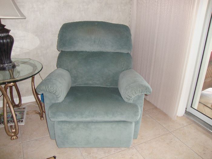 Teal colored Recliner