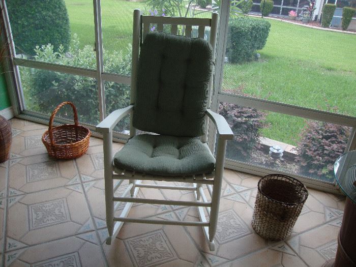 White wood Rocking chair