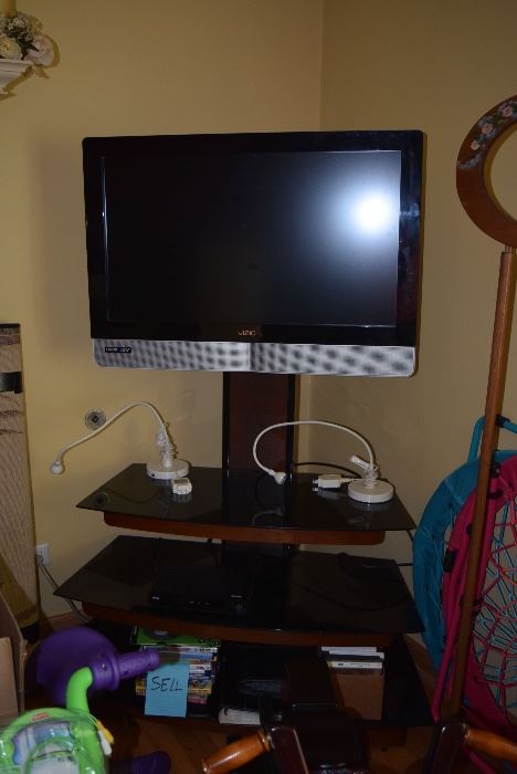 Flat screen TV with stand