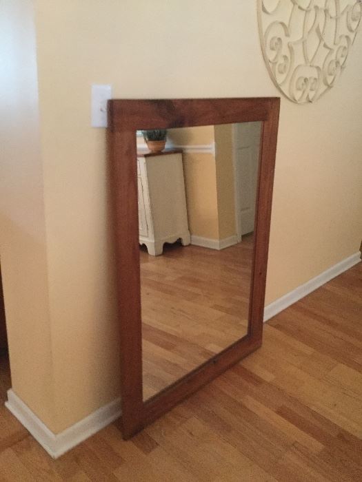 4' X 3' old pine frame I'd call it a Farm House mirror. $45