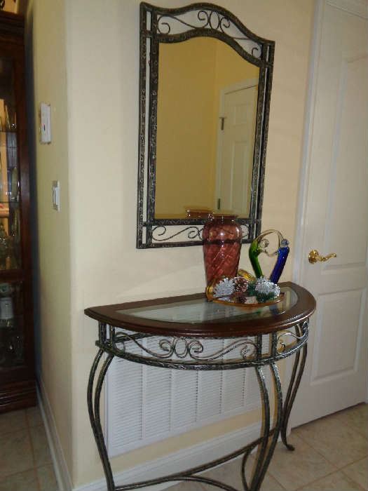 foyer table & mirror