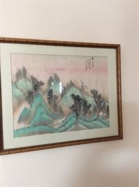 Signed Asian print
