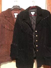 Ladies jackets with fun fringe by Via Accenti