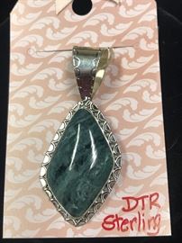 DTR Sterling pendant/natural stone