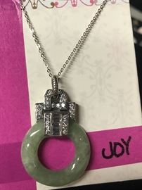 Jade of Yesteryear "JOY" jade and sterling pendant/chain