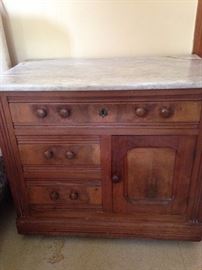 antique marble topped night stand