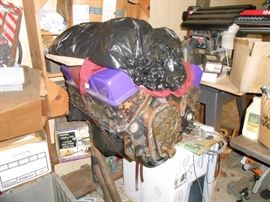 chevy 350 engine on engine stand